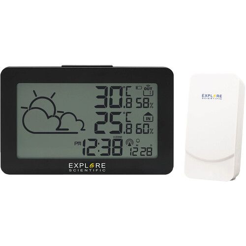  Explore Scientific Large Display Weather Station with Temperature and Humidity