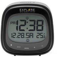 Explore Scientific Touch Key Radio-Controlled Clock (Metallic Gray)