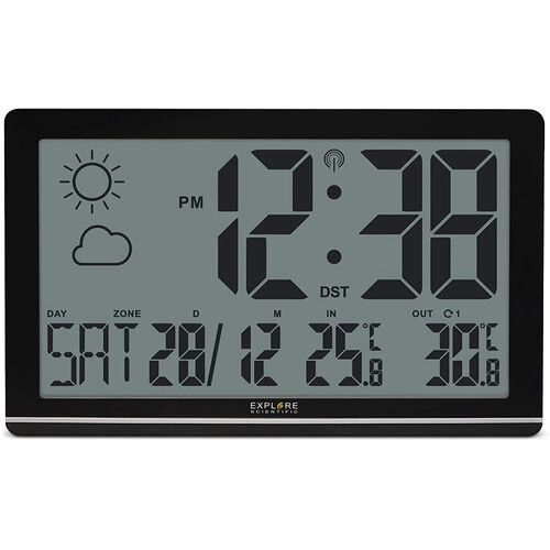  Explore Scientific Jumbo Display Wall Clock with Weather Forecast