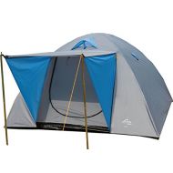 Explorer EXPLORER Zelt Iglu 3 Doppeldach Kuppelzelt mit Vordach Igluzelt 210x240x130cm 3/4 Personen 2000mm Wassersaule wettergeschuetzter Eingang Outdoor Wandern Familie Camping