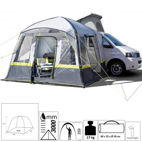  Explorer Air Family Tent Trouper Inflatable Mobile 300X300X210CM (9m²) Tent 4People 3000mm Hydrostatic Head Free Standing Wettergeschuetzter Input Family Camping Outdoor Hiking