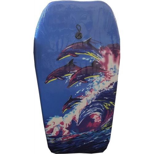  Explorer EXPLORER Bodyboard 94x47x5cm Schwimmboard Board Surf Wal Hai Orca Delfin mit Halteleine und Klett Surfboard Schwimmbrett Strand Wasser Sommer Wellen Wellenreiten