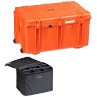 Explorer Cases 7641KTOQ 7641 Case with Custom Removable Padded Divider Bag for Cameras or Similar Electronic Gear and Organizer Lid Panel (Orange)
