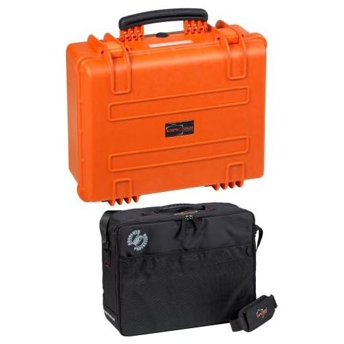  Explorer Cases 4820KTO 4820 Case with Custom Removable Padded Divider Bag for Cameras or Similar Electronic Gear and Organizer Lid Panel (Orange)