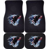 Express Yourself Products Patriotic Flying Eagle (Black, Rears) Car and Truck Front and Rear Mats - Set of 4