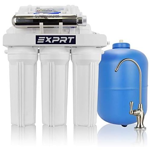  EXPRT 7 Stage Under Sink 75 GPD pH+ Reverse Osmosis Water Filter System With Alkaline Mineralizer & UV Sterilizer