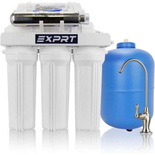  EXPRT 7 Stage Under Sink 75 GPD pH+ Reverse Osmosis Water Filter System With Alkaline Mineralizer & UV Sterilizer