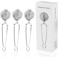 Snap Ball Tea Strainer, Exptolii 3 Pack Stainless Steel Tea Infuser Filter with Handle for Loose Leaf Tea, Spices, Seasonings