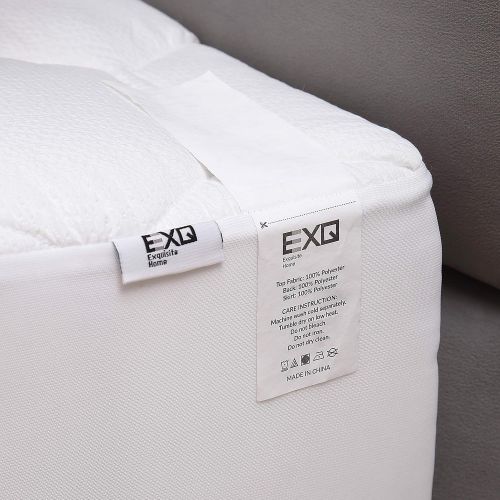  Exqhome EXQ Home Mattress Pad Twin Size Quilted Mattress Protector Fitted Sheet Mattress Cover for Bed Stretch Up to 18”Deep Pocket (Hypoallergenic, Breathable, Antibacterial)