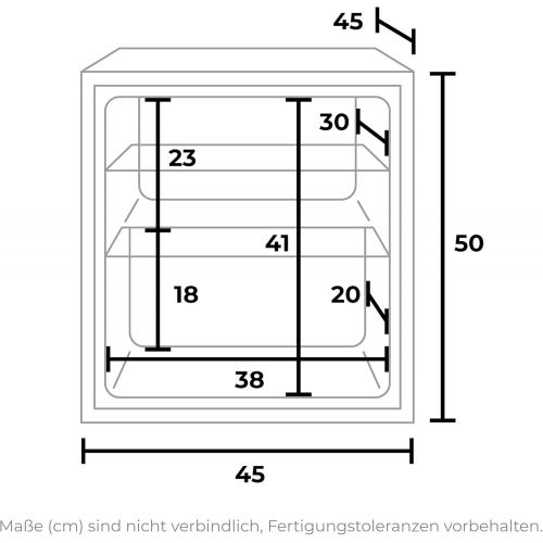  ExqUISIT Exquisit KB 05-15 A++ sw Mini-Kuehlschrank/A++ / 50.0 cm / 45 L Kuehlteil/Schwarz