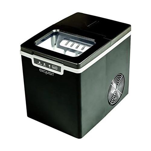  Exquisit Eiswuerfelmaschine EM 6001 sw | Ice Maker | Eiswuerfelproduktion in 7 Minuten | 1,9 Liter Wassertank | ohne Wasseranschluss | 120 W | schwarz