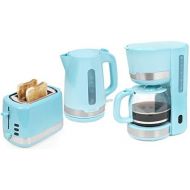 [아마존베스트]Exquisit Breakfast Set FS 7101 PBL 2 Slice Toaster Kettle Tea Maker Coffee Machine Pastel Blue Pastel Blue