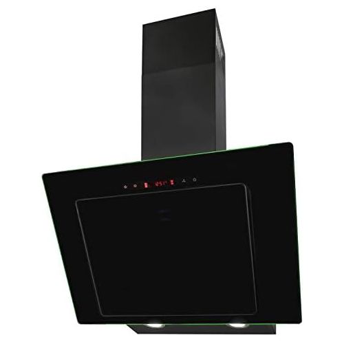  [아마존베스트]Exquisit KFD 607-2L Cooker Hood | LED Lighting in 7 Different Colours | Headless Hood | Touch Control | Black