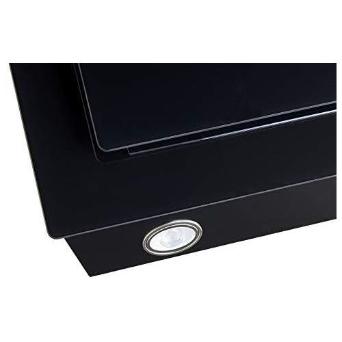  [아마존베스트]Exquisit KFD 607-2L Cooker Hood | LED Lighting in 7 Different Colours | Headless Hood | Touch Control | Black