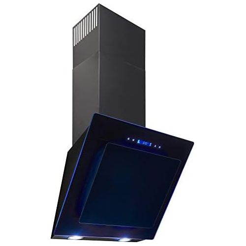  [아마존베스트]Exquisit KFD 607-2L Cooker Hood | LED Lighting in 7 Different Colours | Headless Hood | Touch Control | Black