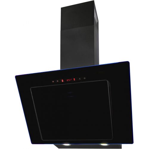  [아마존베스트]Exquisit KFD 607-2L Cooker Hood | LED Lighting in 7 Different Colours | Headless Hood | Touch Control | Black