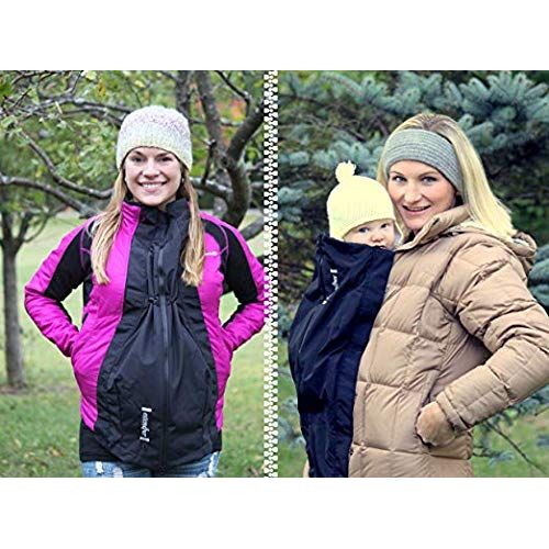  Extendher Maternity Coat Alternative + Detachable Hood. Jacket Extender Lined with Polartec Fleece. Nylon Outer Shell | Converts Any Zip Up Coat, Doubles as Baby Cover, 1 Size