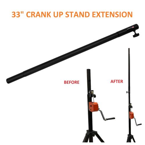  Cedarslink 33 Metal Height Extension Bar For Crank Up DJ Lighting Truss Trussing Stands. Add Nearly 3Ft. Height To Virtually Any Crank Up Stand!