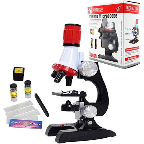  [아마존베스트]Extpro Microscope Kit Science Experiment Supplies LED 100x 400x and 1200x Magnification for Boys Girls Students