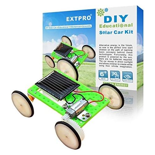  [아마존베스트]Extpro DIY Assemble Toy Set Solar Powered Car Kit Science Educational Kit for Kids Students