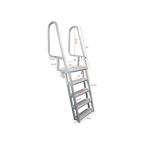  Extreme Max 3005.4119 Deluxe Flip-Up Dock Ladder - 5-Step