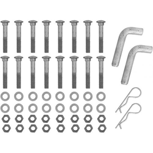  Extreme Max 3005.5588 Heavy-Duty Floating Dock Galvanized Link Connector Kit - Includes Two Complete Hinge Sets to Connect Two Floating Dock Sections