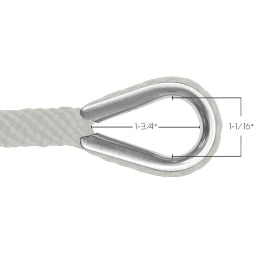  Extreme Max 3006.3458 BoatTector Solid Braid MFP Anchor Line with Thimble - 1/2