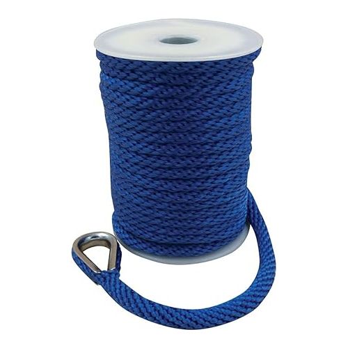  Extreme Max 3006.3478 BoatTector Solid Braid MFP Anchor Line with Thimble - 1/2