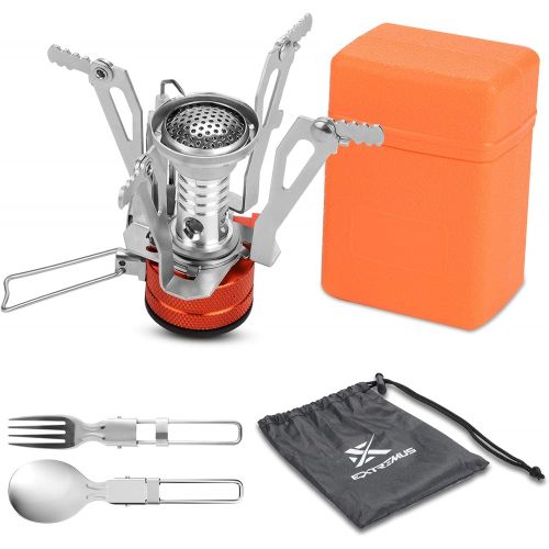  Extremus Portable Camping Stove, Backpacking Stove, Hiking Stove, Pocket Stove, Mini Camp Stove, Compact Wind Resistant Camping Stove for Backpacking, Hiking, Camping, and Tailgati