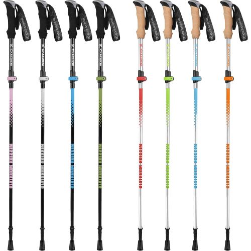  Extremus Mission Mountain Ultralight Trekking Poles ? One-Piece Construction Technology, 9.5 oz Aviation Aluminum Hiking Poles for Active Trekkers, Foldable Walking Hiking Sticks f