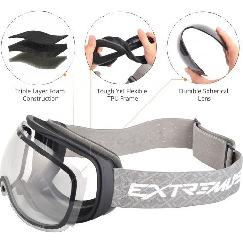  Extremus MilkRun Ski Goggles, Lightweight,Wide View,UV400 Protection,Helmet Compatible,Snowboard & Snow Goggles for Men Women