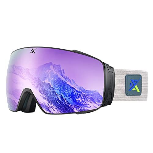  Extremus Cornice Ski Goggles - Interchangeble Lens Most Optically True Vision Choice - Premium Snow Goggles for Men & Women