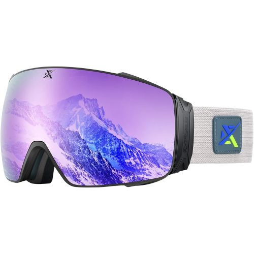  Extremus Cornice Ski Goggles - Interchangeble Lens Most Optically True Vision Choice - Premium Snow Goggles for Men & Women