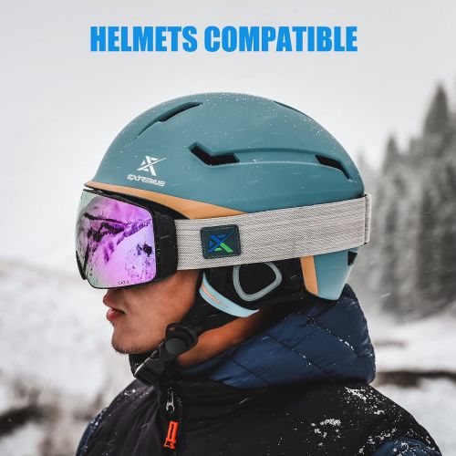  Extremus Cornice Ski Goggles - Interchangeble Lens Most Optically True Vision Choice - Premium Snow Goggles for Men & Women