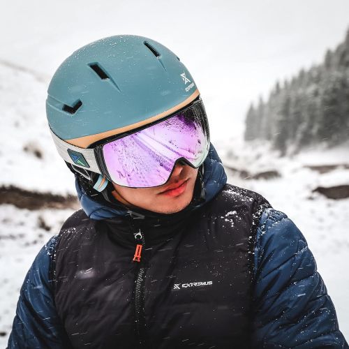  Extremus Cornice Ski Goggles - Interchangeble Lens Most Optically True Vision Choice - Premium Snow Goggles for Men & Women