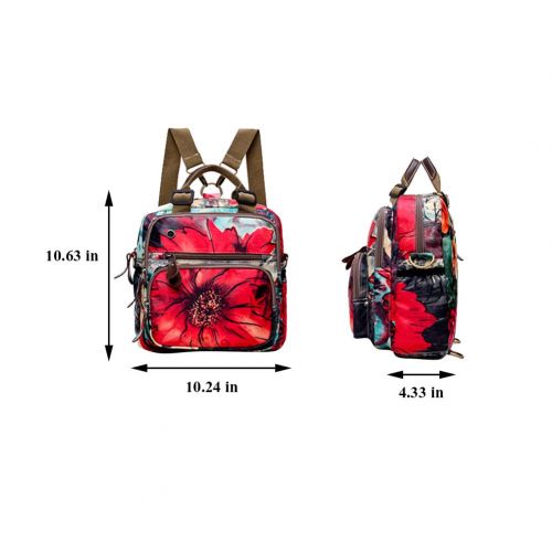  Exttlliy Mini Fashion Mummy Baby Diaper Bag Backpack，Floral Colorful Multi-Function Travel Bag Pack...