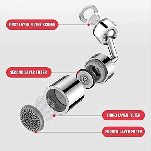  [아마존베스트]Exzljws Universal Spray Filter Valve 720 Water Outlet Tap 2020 Rotate Universal Filter Faucet Rotatable Moveable Tap Kitchen Tap Head 720° Rotatable with 4-Layer Mesh Filter Drinking Water