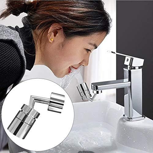  [아마존베스트]Exzljws Universal Spray Filter Valve 720 Water Outlet Tap 2020 Rotate Universal Filter Faucet Rotatable Moveable Tap Kitchen Tap Head 720° Rotatable with 4-Layer Mesh Filter Drinking Water