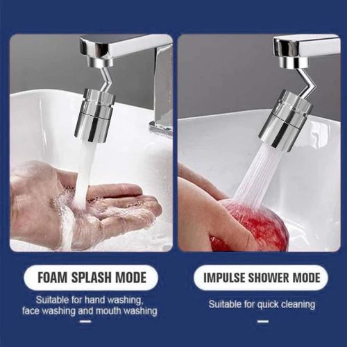  [아마존베스트]Exzljws Universal Spray Filter Valve 720 Water Outlet Tap 2020 Rotate Universal Filter Faucet Rotatable Moveable Tap Kitchen Tap Head 720° Rotatable with 4-Layer Mesh Filter Drinking Water