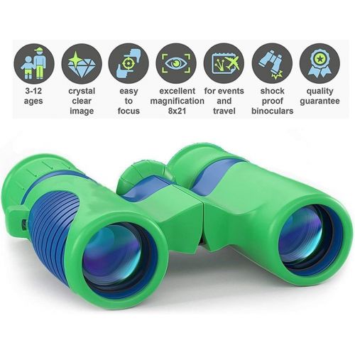  [아마존베스트]Eye Explorer Kids Binoculars with HIGH Power - Professional Optics - Compact Easy & Shock Proof - Bird Watching Science & Telescope Childrens Toys - Hiking Hunting - Educational for Boys and Gi