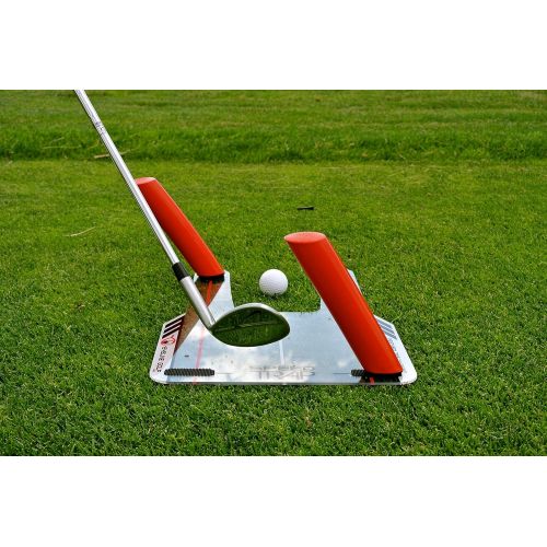  EyeLine Golf Speed Trap 1.0 - Unbreakable Base, Red Speed Rods and Carry Bag; Shape Shots and Eliminate a Slice or Hook - Made in USA (2018 Version)