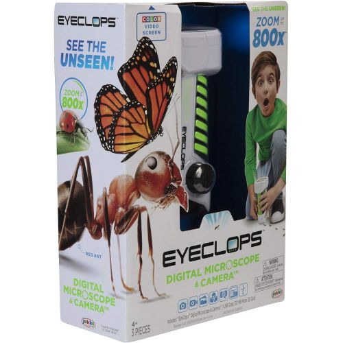  [아마존베스트]EyeClops Digital Microscope & Camera with built in color screen -800X Zoom- Wireless - Use indoors & outdoors- Take pictures & video - Download to Windows PC & Mac  STEM