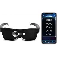 [아마존베스트]EYEFLASHES LED Glasses for Parties -LED Bluetooth Glasses for Festivals - Cool Glasses to Display Customized Flashing Messages & Animations via Bluetooth on our App- Light up the