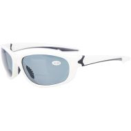 Eyekepper Polarized Bifocal Sport Sunglasses White Frame Grey Lens +2.0