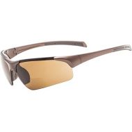 Eyekepper TR90 Unbreakable Sports Half-Rimless Bifocal Sunglasses Baseball Running Fishing Driving Golf Softball Hiking Pearly Brown Frame Brown Lens +2.5