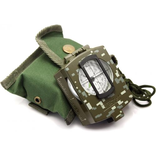  [아마존베스트]Eyeskey Multifunctional Military Lensatic Tactical Compass | Impact Resistant and Waterproof |Metal Sighting Navigation Compasses for Hiking, Camping, Motoring, Boating, Boy Scout