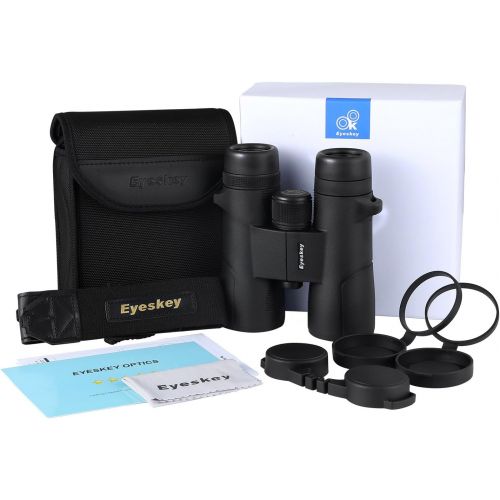  Eyeskey 8x42 Binoculars for Adults with Durable Magnisum Alloy Housing, HD BaK-4, Large Eyepiece, Ideal Choices for Wildlife Viewing, Outdoor Travelling, Hiking