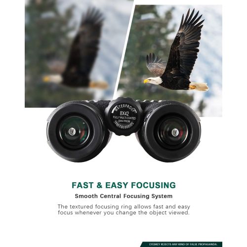  Eyeskey Professional Binoculars Waterproof Fogproof for Adults Bird Watching Hunting Backpacking - Clear Bright Image - Wide Field of View - Eay to Focus - Perfect for The Outdoors