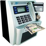 [아마존베스트]ATM Savings Bank, Personal ATM Cash Coin Money Savings Piggy Bank Silver/Black Machine