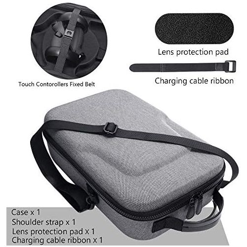  [아마존베스트]Eyglo Travel Case for Oculus Quest All-in-one VR Gaming Headset Hard Carrying Case Shoulder Bag Protective Storage Box (Gray)